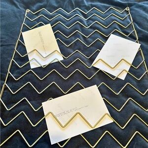 Gold Zigzag Wall Organizer